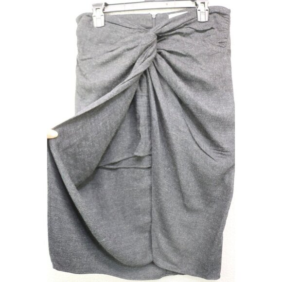 Zara Mini Wrap Skirt-Size Large-Front Knot-Back Zip - Picture 2 of 8